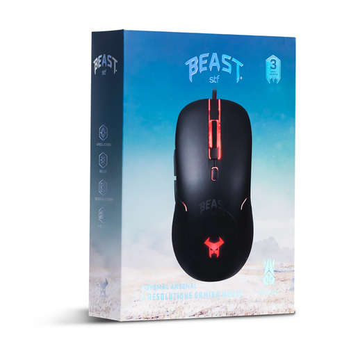 Mouse Gamer Inalámbrico STF Beast STG A32325 / USB / Negro / PC / Laptop 